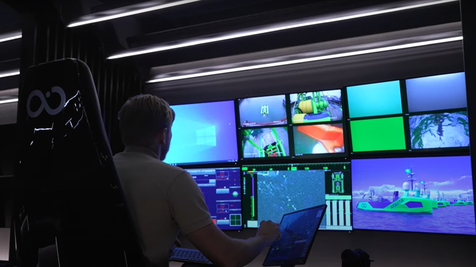 In remote operation centres, people will be controlling things from a distance. Source: Ocean Infinity.