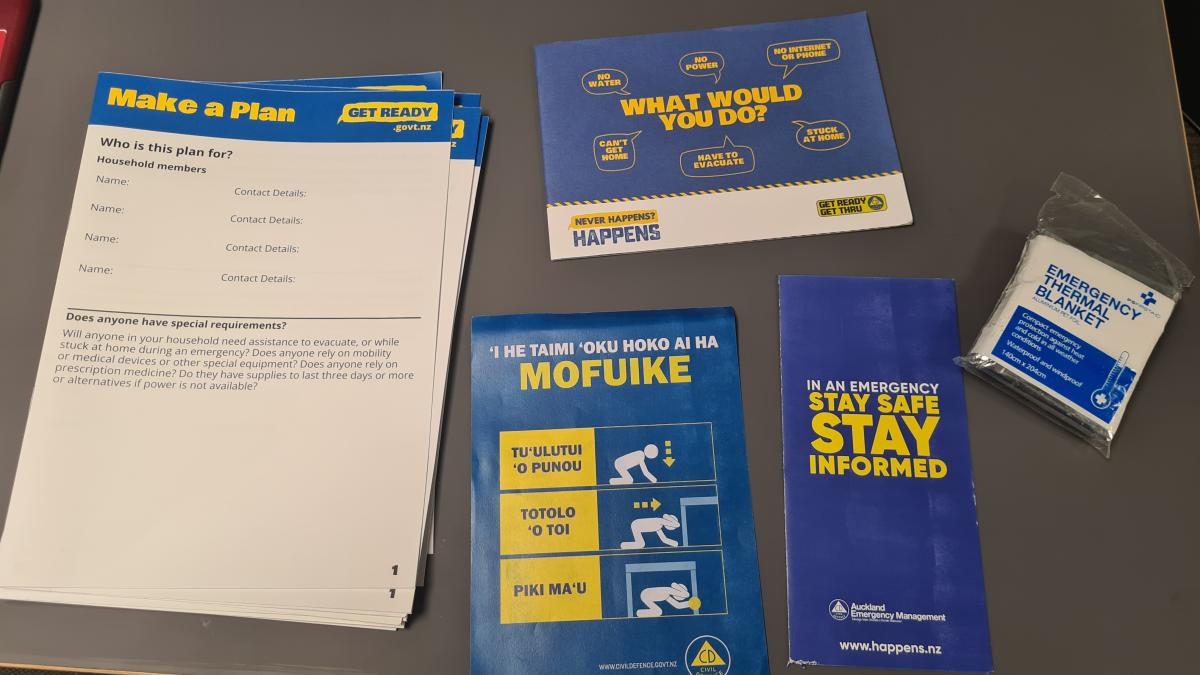 Being ready for an emergency means having a plan, supplies, and knowing what to do. Image: LEARNZ.